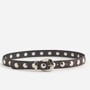Madewell Studded Black Leather Belt